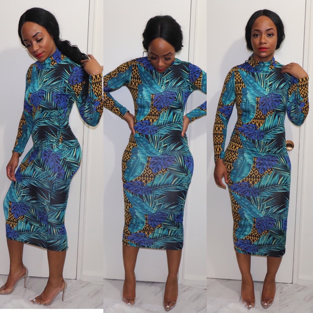 **SOLD** Wild Thoughts Midi Dress